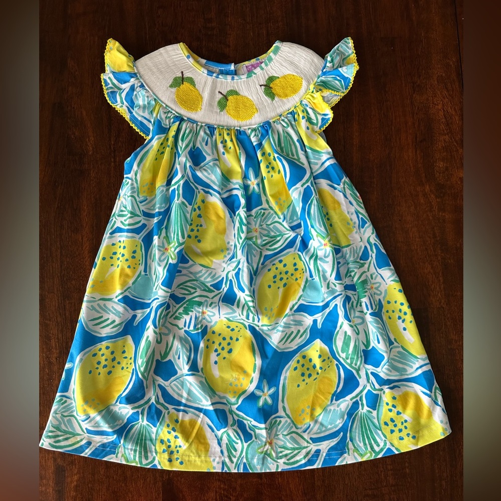Poppy Kids Co. Smocked Lemon Dress